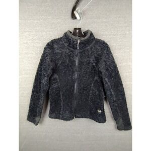 Mountain Hardwear Womens Jacket Medium Black Plush Soft Fleece USA VTG‎ 90s Y2K